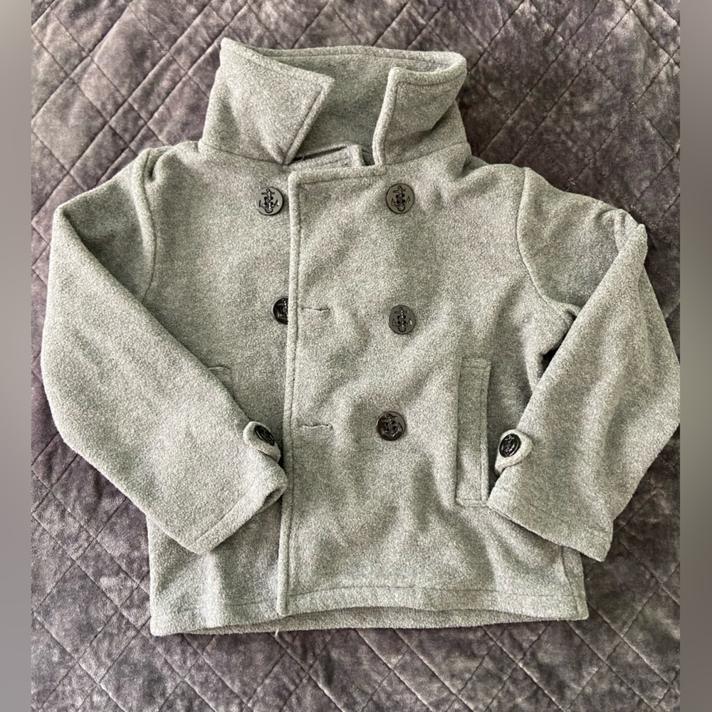 Boys Good Lad Gray Pea Coat - 6